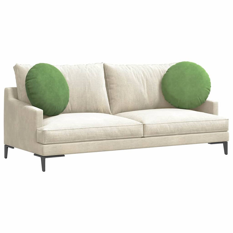 Vidaxx coussins d'assise 2 pièces vert clair ø 40 x 13 cm velours