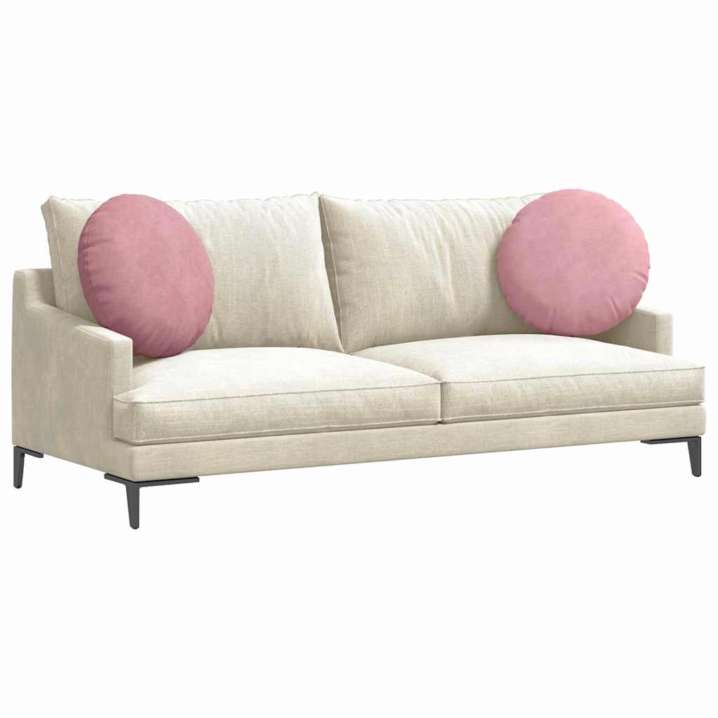 Vidaxx coussins d'assise 2 pièces rose ø 40 x 13 cm velours