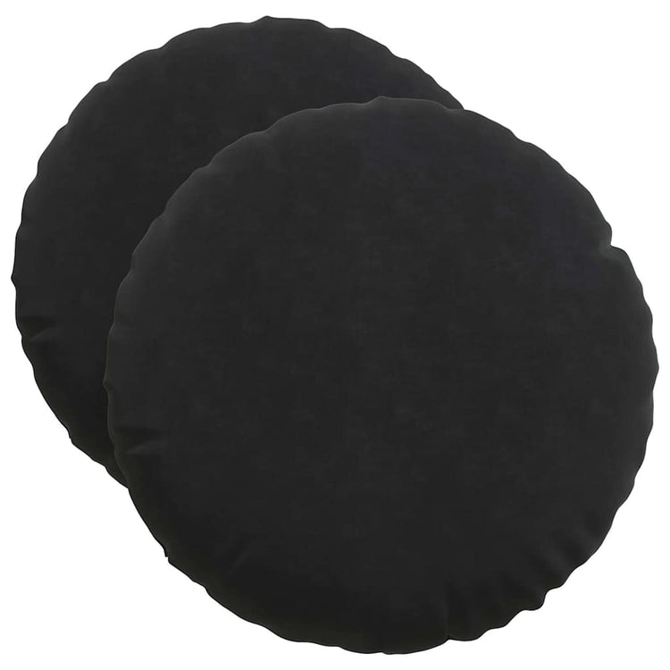Vidaxx coussins d'assise 2 pièces noir ø 40 x 13 cm velours