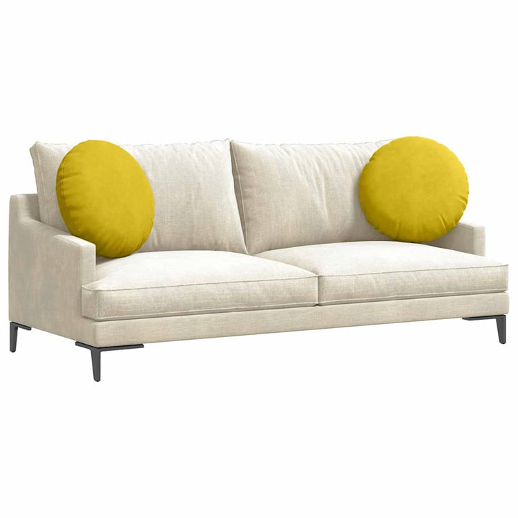 Vidaxx coussins d'assise 2 pièces jaune ø 40 x 13 cm velours