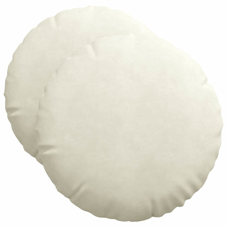 Vidaxx coussins d'assise 2 pièces crème ø 40 x 13 cm velours