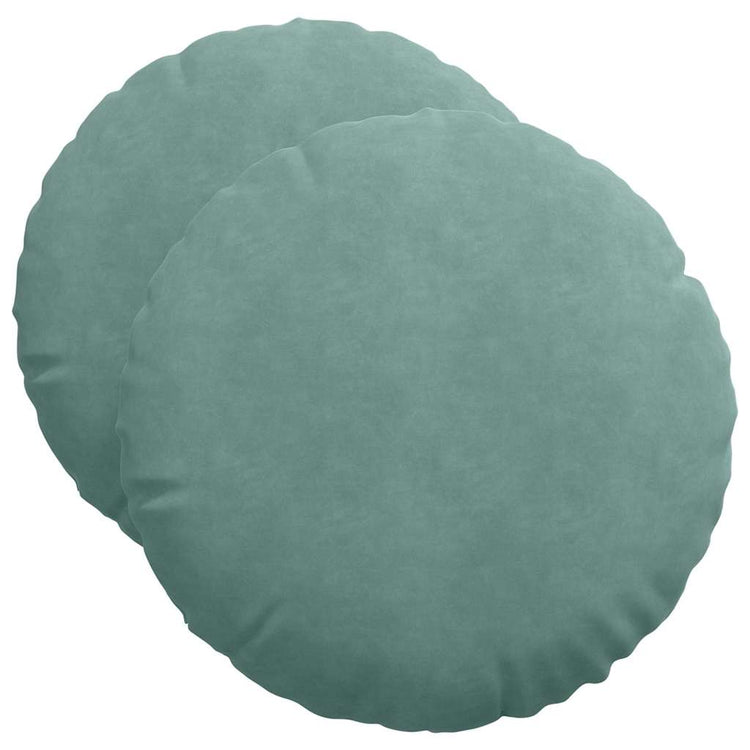 Vidaxx coussins d'assise 2 pièces vert d'eau ø 40 x 13 cm velours