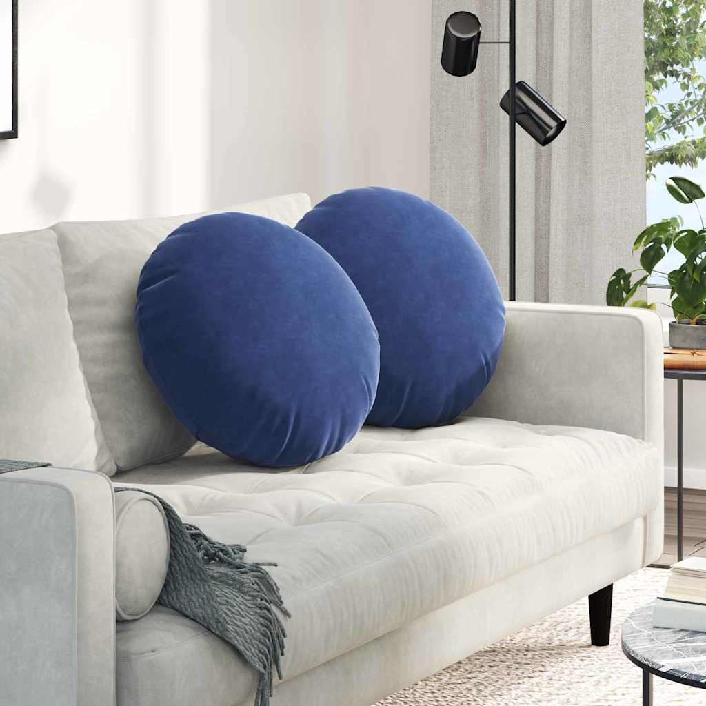 Vidaxx coussins de siège 2 pièces bleu police ø 40 x 13 cm velours