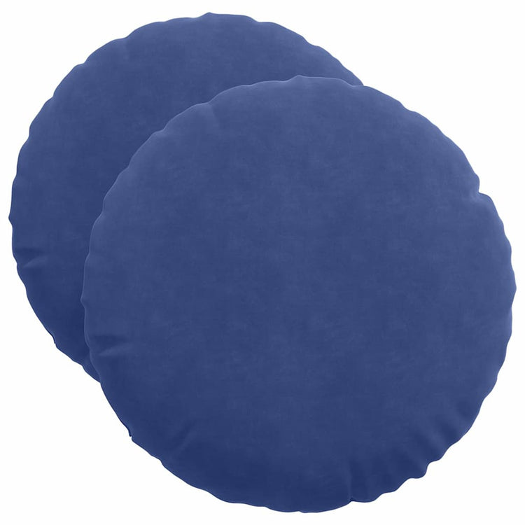 Vidaxx coussins de siège 2 pièces bleu police ø 40 x 13 cm velours