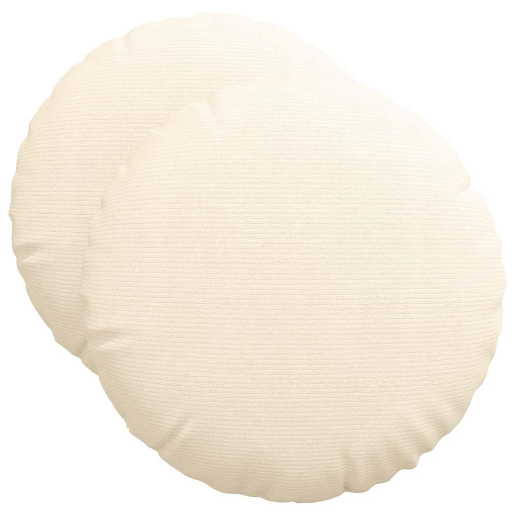 Vidaxx coussins d'assise 2 pcs crème ø 50 cm tissu coton