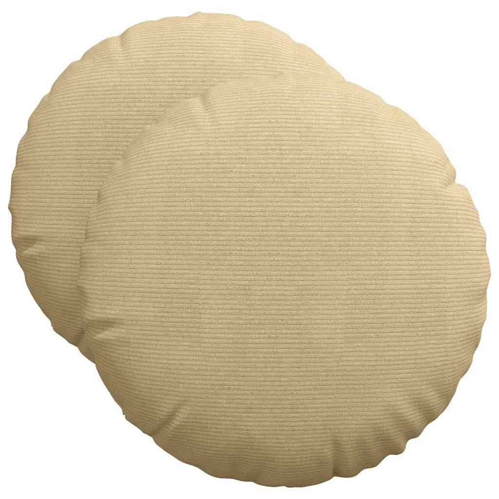 Vidaxx coussins d'assise 2 pcs gris vert ø 50 cm tissu coton