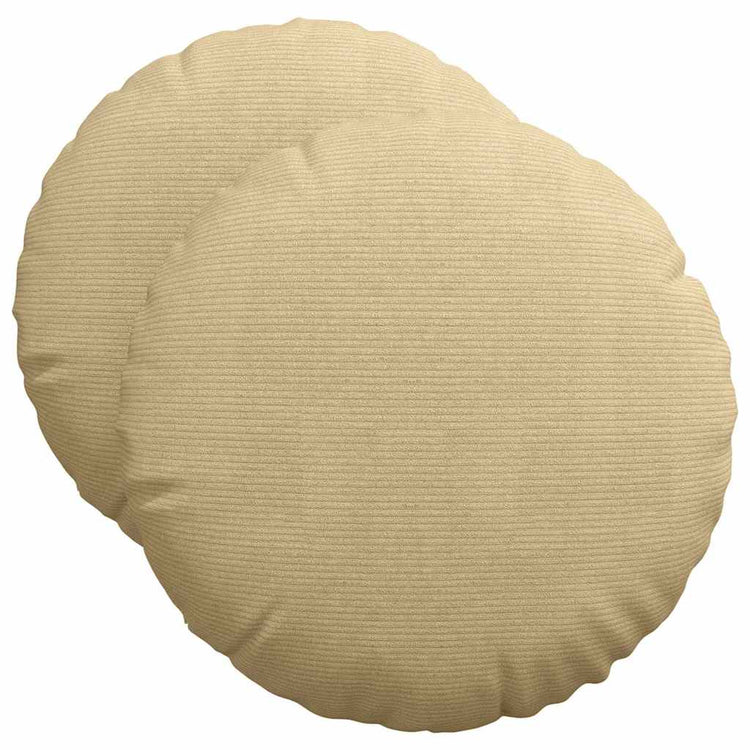 Vidaxx coussins d'assise 2 pcs gris vert ø 50 cm tissu coton