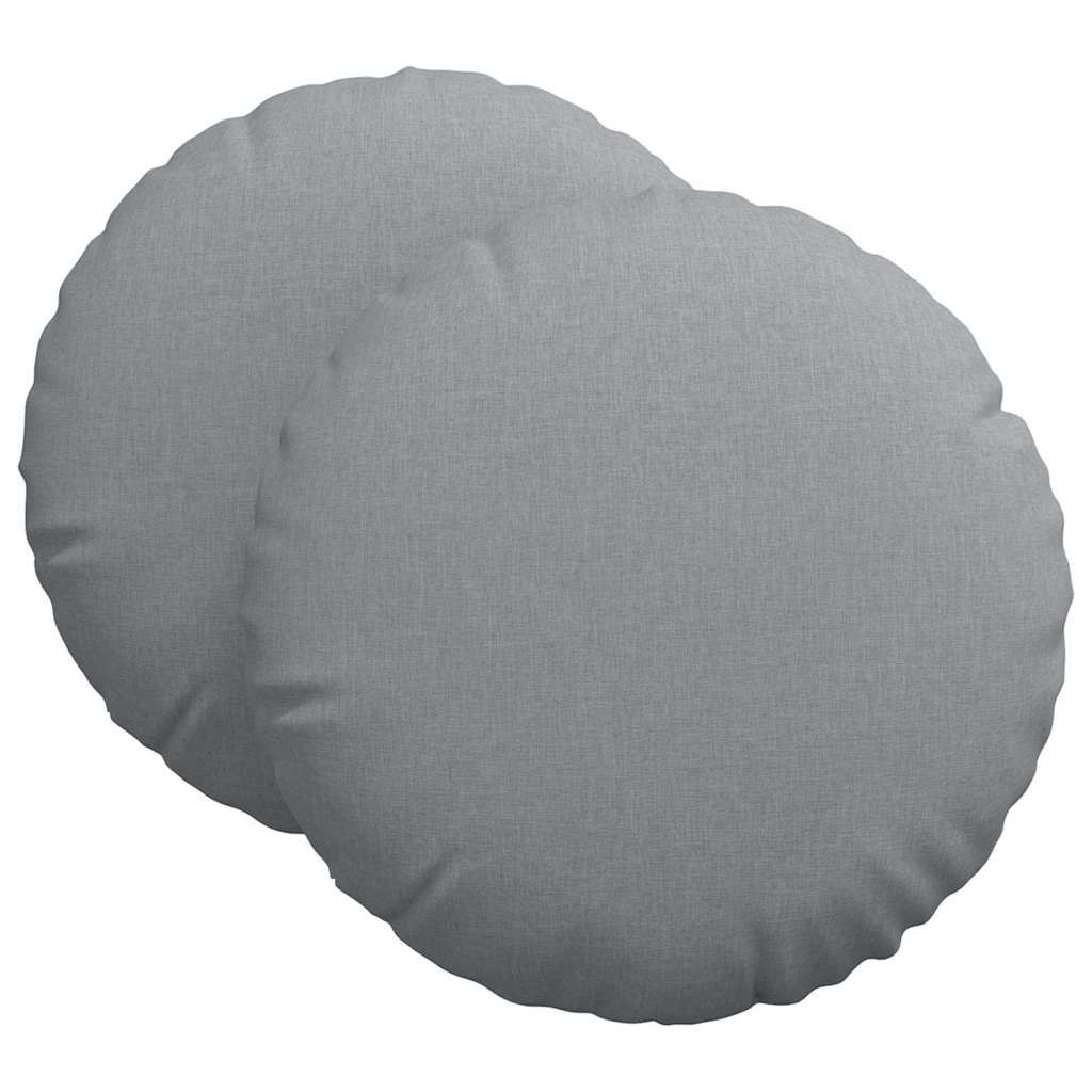 Vidaxx coussins d'assise 2 pcs tissu gris clair ø60 x 21 cm