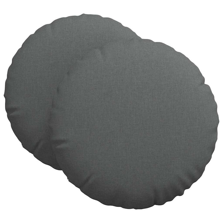 Vidaxx coussins d'assise 2 pcs tissu gris foncé ø60 x 21 cm