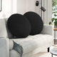 Vidaxx coussins d'assise 2 pcs noir ø60 x 21 cm tissu