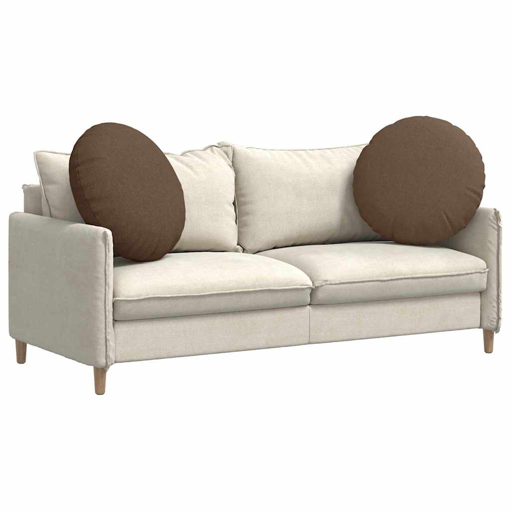 Vidaxx coussins d'assise 2 pcs marron ø60 x 21 cm tissu