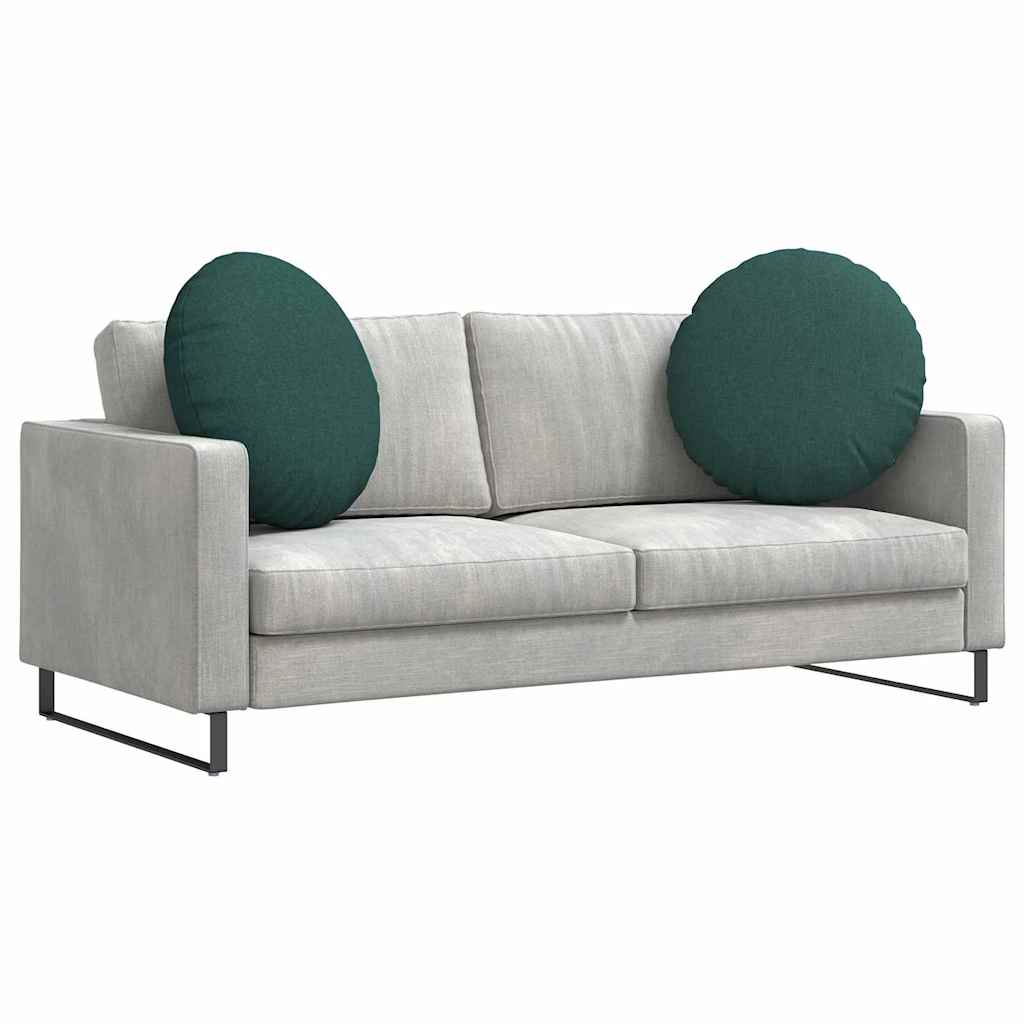 Vidaxx coussins d'assise 2 pcs tissu vert foncé ø60 x 21 cm