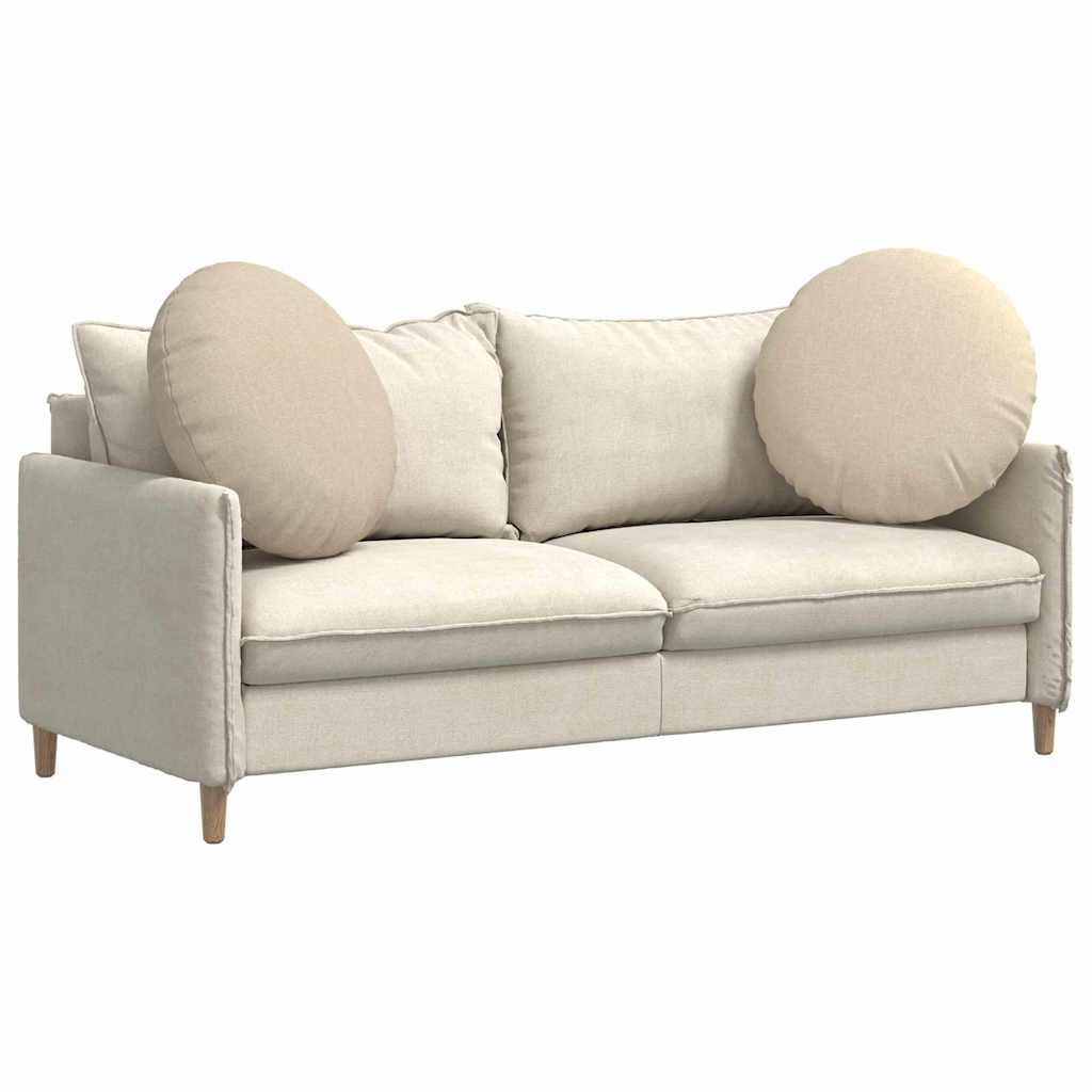VidaXL coussins de siège 2 pcs crème ø60 x 21 cm tissu