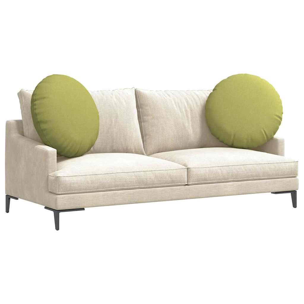 Vidaxx coussins d'assise 2 pcs tissu vert clair ø60 x 21 cm