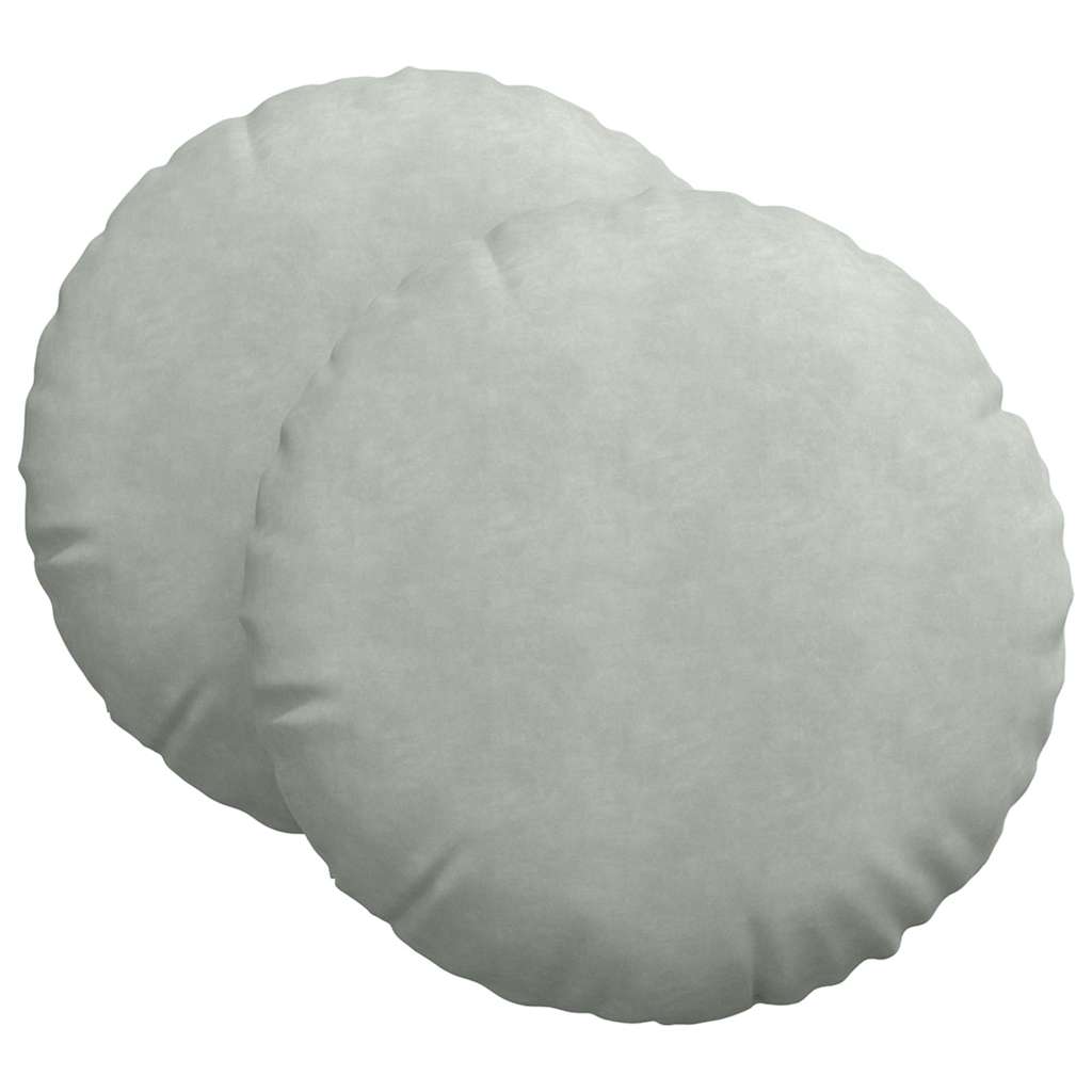 Vidaxx coussins d'assise 2 pièces gris clair ø 40 x 13 cm velours