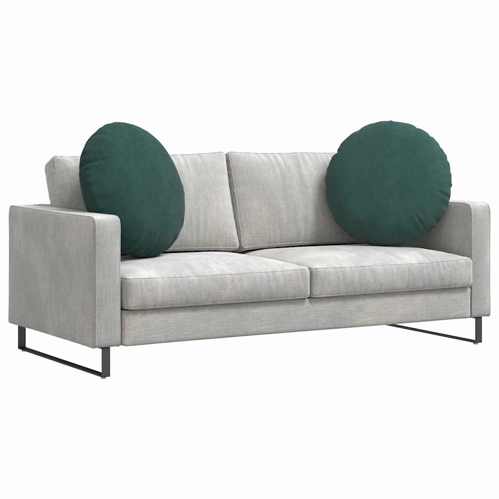 Vidaxx coussins d'assise 2 pièces vert foncé ø 40 x 13 cm velours
