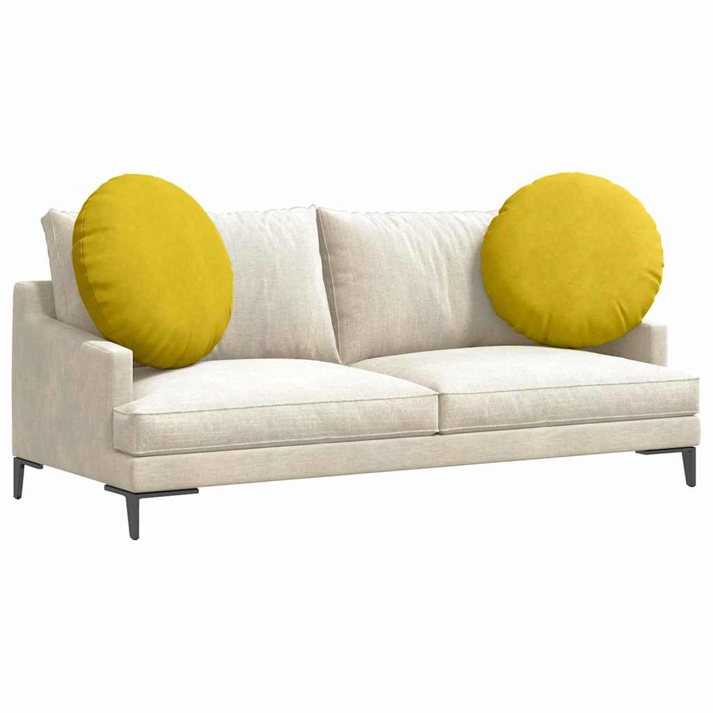 Vidaxx coussins d'assise 2 pièces jaune ø 40 x 13 cm velours