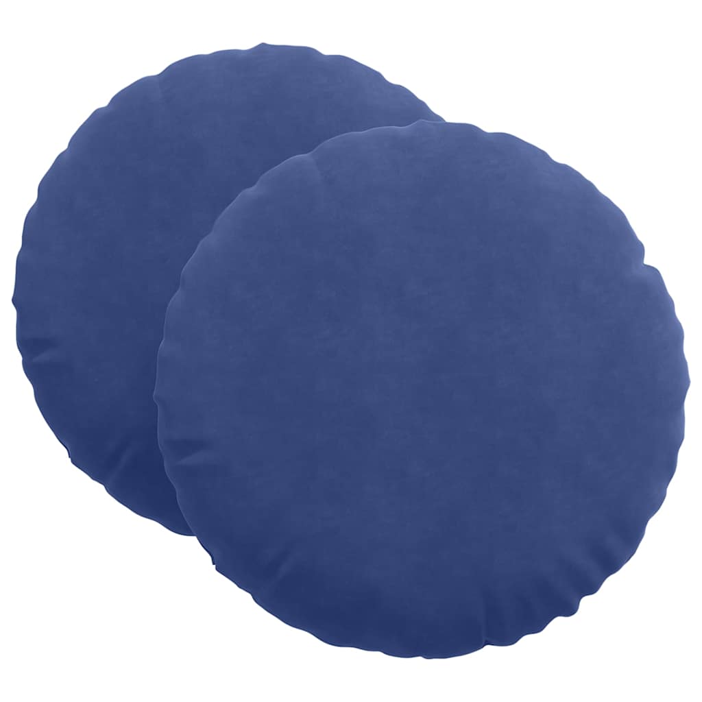 Vidaxx coussins de siège 2 pièces bleu police ø 40 x 13 cm velours