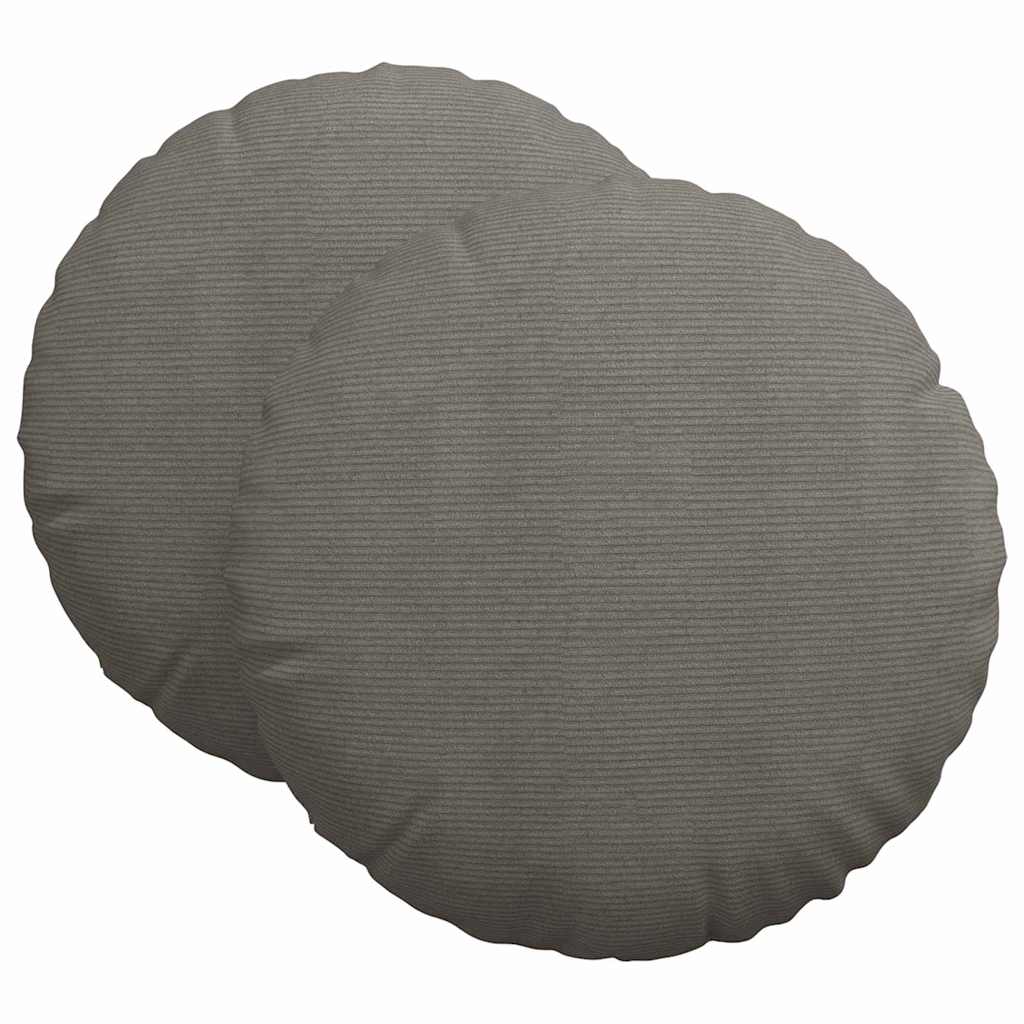 VidaXL coussins d'assise 2 pcs gris clair ø 60 cm tissu coton
