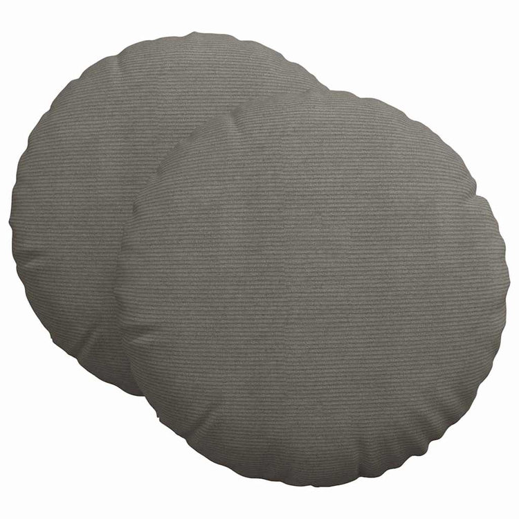VidaXL coussins d'assise 2 pcs gris clair ø 60 cm tissu coton