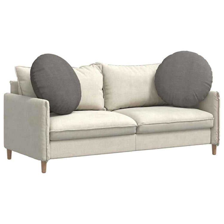 VidaXL coussins d'assise 2 pcs gris clair ø 60 cm tissu coton