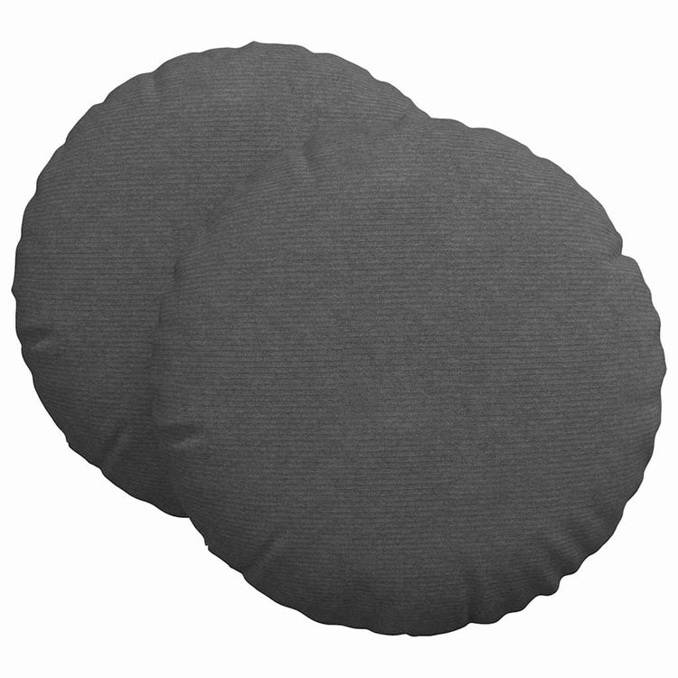 VidaXL coussins d'assise 2 pcs tissu coton gris foncé ø 60 cm