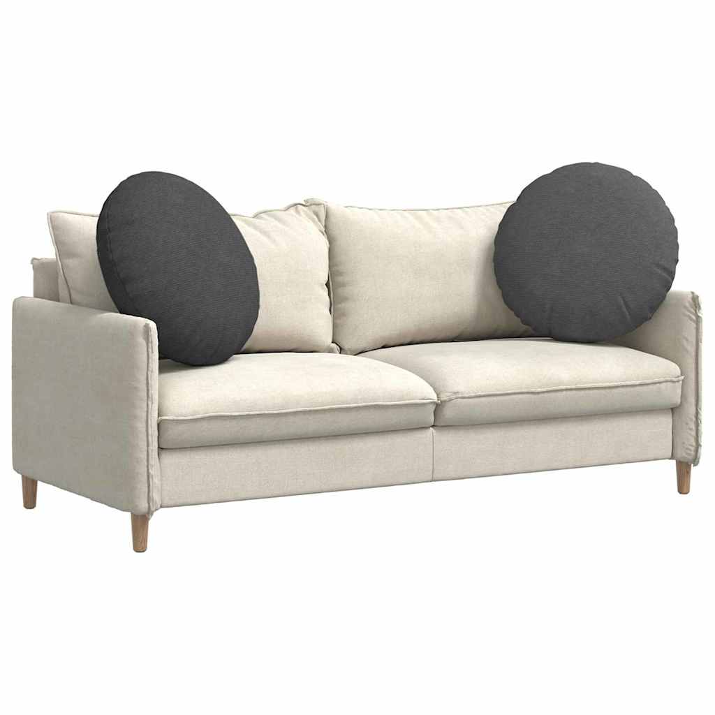 VidaXL coussins d'assise 2 pcs tissu coton gris foncé ø 60 cm