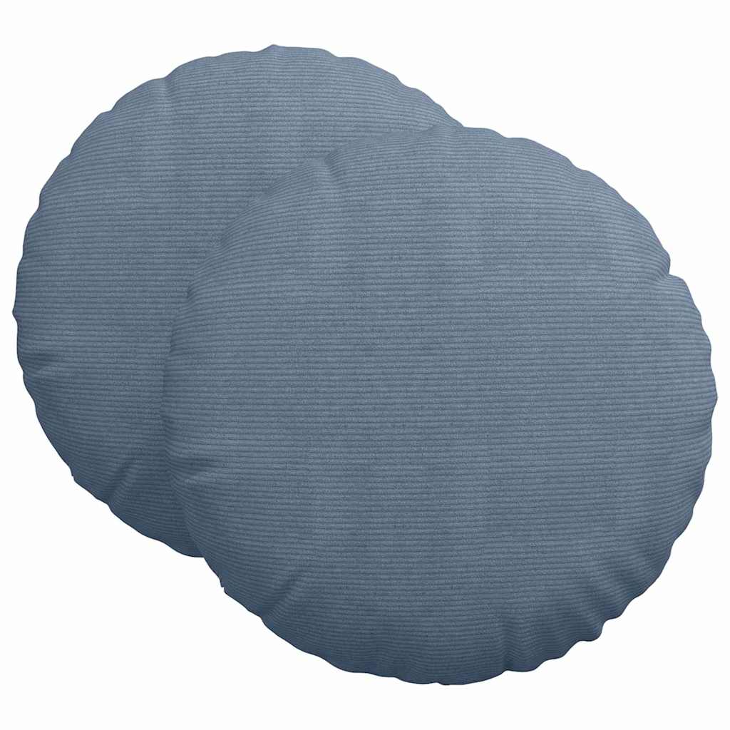 VidaXL coussins d'assise 2 pcs bleu ø 60 cm tissu en coton