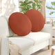 VidaXL coussins d'assise 2 pcs rouge-orange ø 60 cm tissu en coton