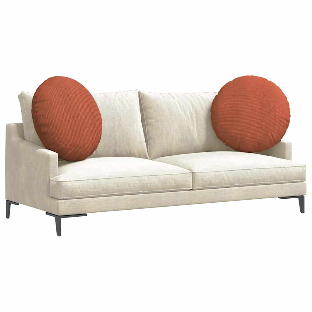 VidaXL coussins d'assise 2 pcs rouge-orange ø 60 cm tissu en coton