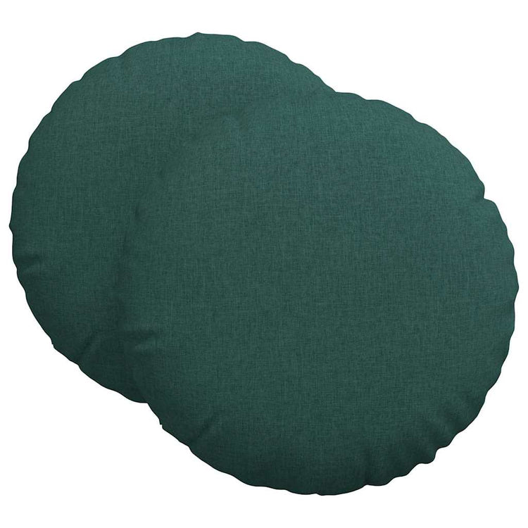 Vidaxx coussins d'assise 2 pcs tissu vert foncé ø80 x 29 cm