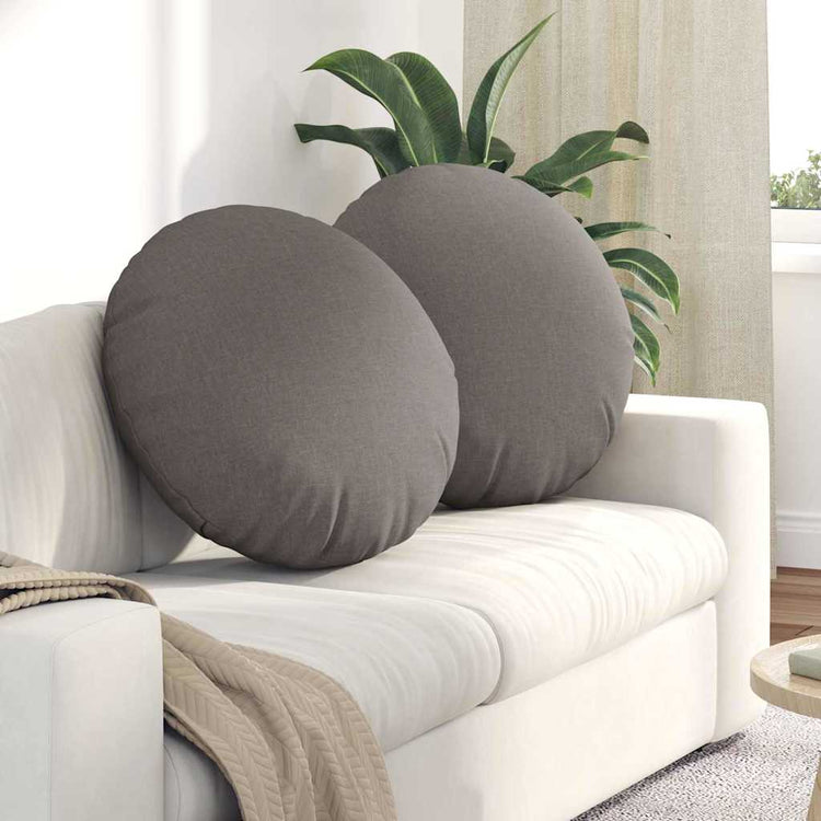 Vidaxx coussins d'assise 2 pcs taupe ø80 x 29 cm tissu