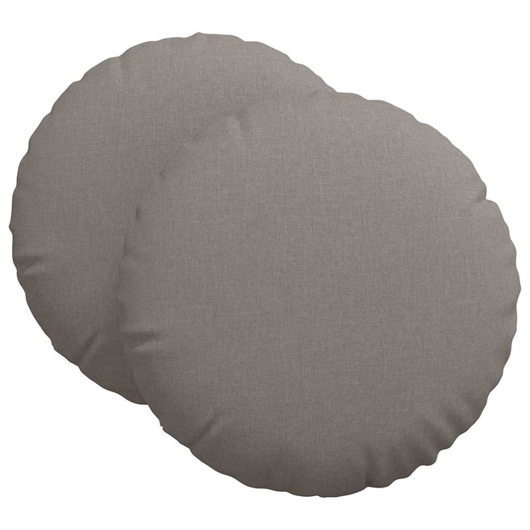 Vidaxx coussins d'assise 2 pcs taupe ø80 x 29 cm tissu