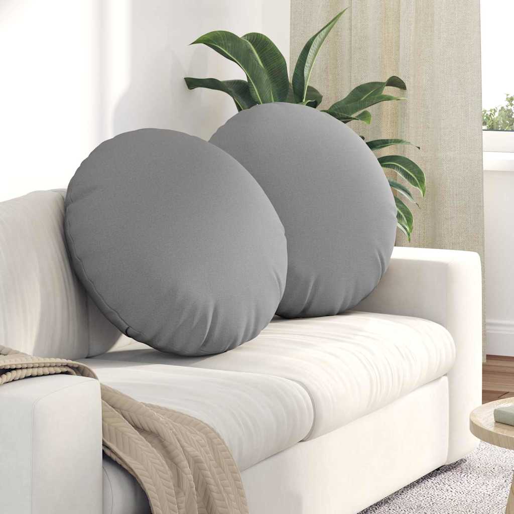 Vidaxx coussins d'assise 2 pcs gris nuage ø80 x 29 cm tissu