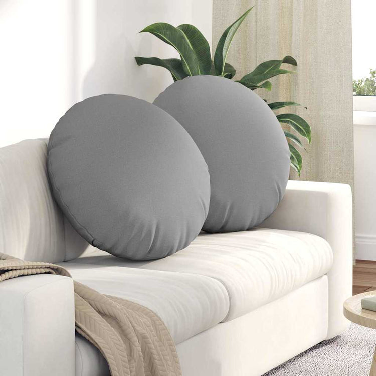 Vidaxx coussins d'assise 2 pcs gris nuage ø80 x 29 cm tissu