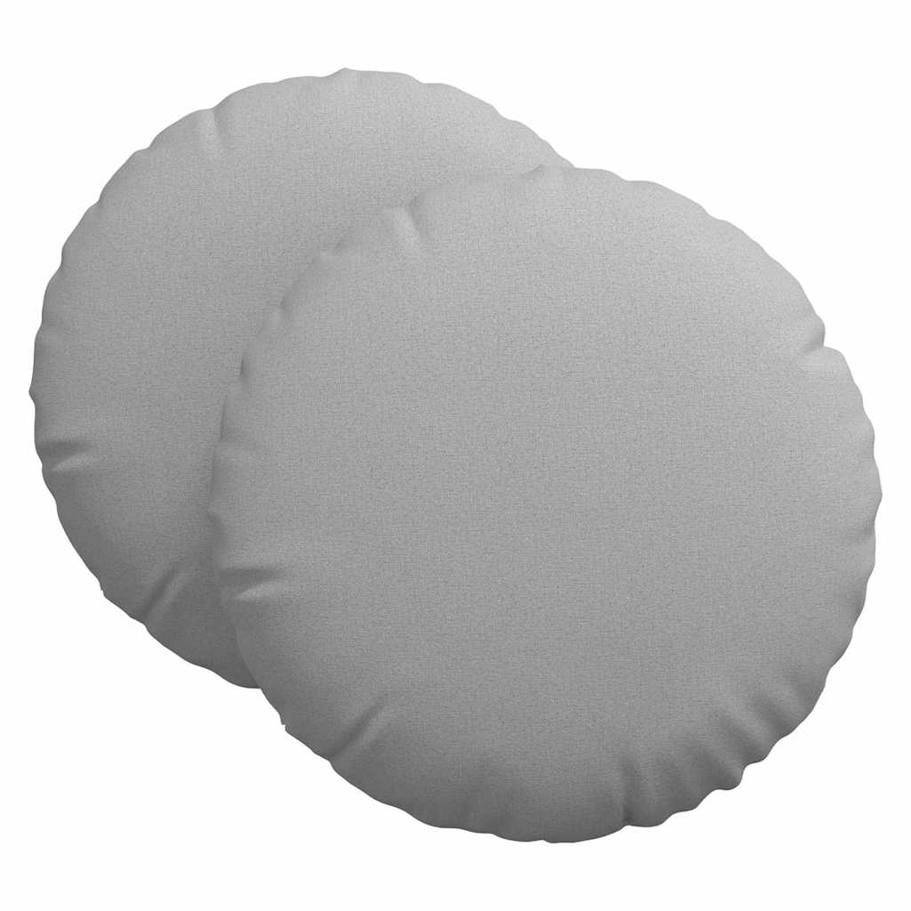 Vidaxx coussins d'assise 2 pcs gris nuage ø80 x 29 cm tissu