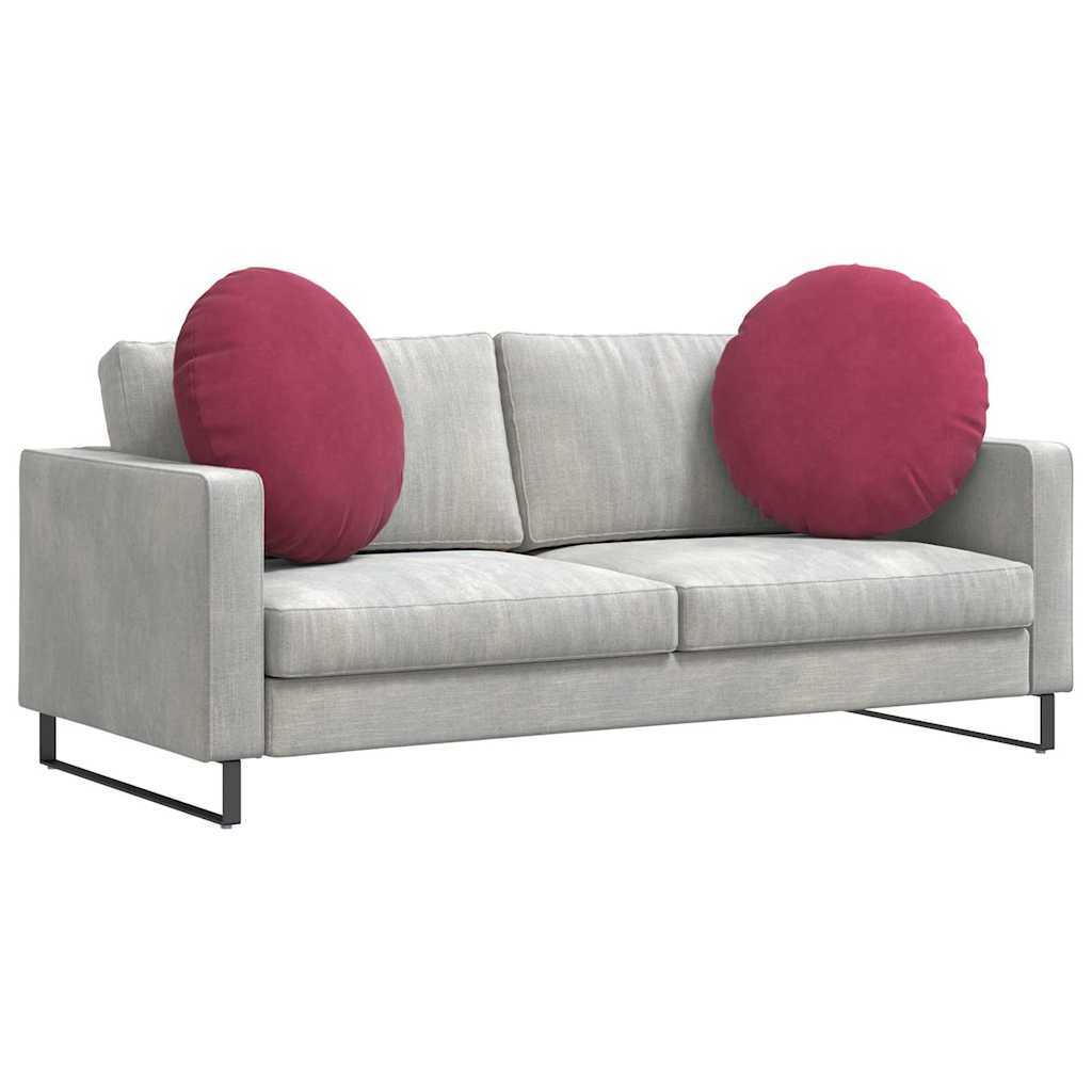 Vidaxx coussins de siège 2 pcs rouge vin ø 80 x 29 cm velours