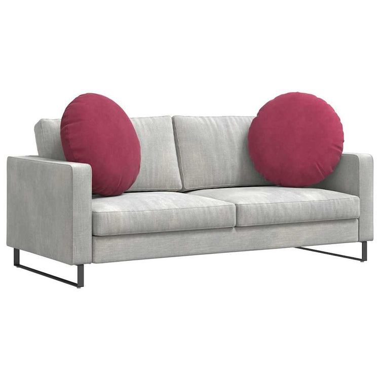 Vidaxx coussins de siège 2 pcs rouge vin ø 80 x 29 cm velours