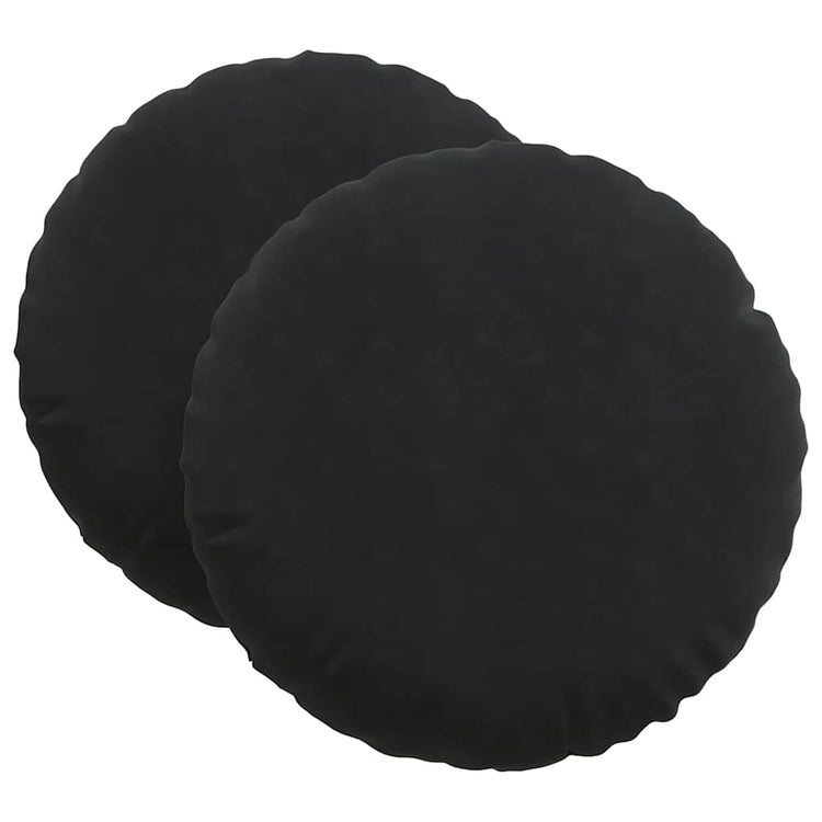 Vidaxx coussins d'assise 2 pcs noir ø 80 x 29 cm velours