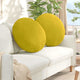 Vidaxx coussins de siège 2 pcs jaune ø 80 x 29 cm velours