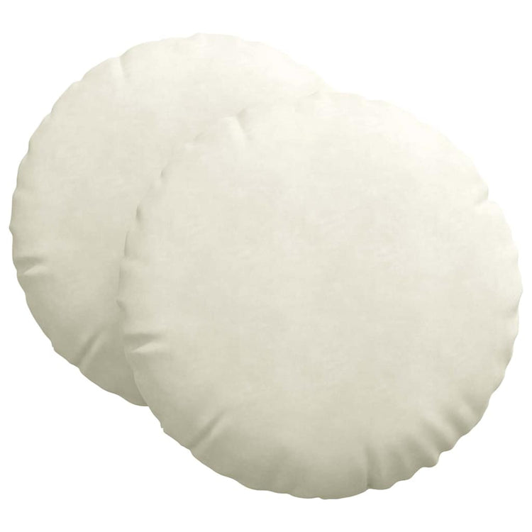 Vidaxx coussins d'assise 2 pcs crème ø 80 x 29 cm velours