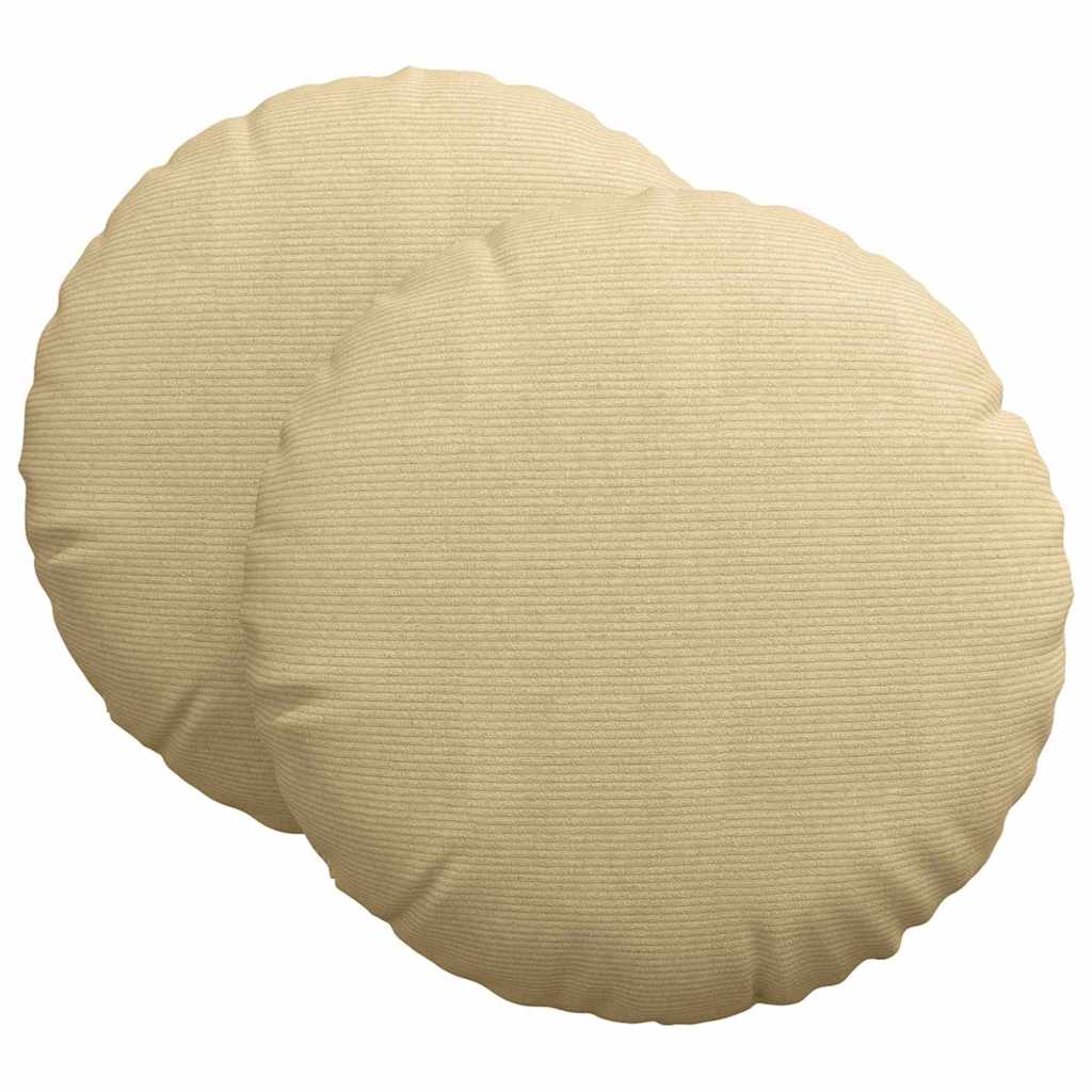 Vidaxx coussins d'assise 2 pcs gris vert ø 80 cm tissu coton