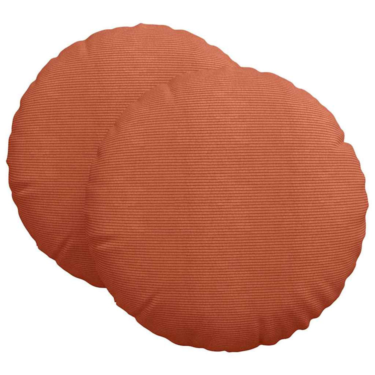 Vidaxx coussins d'assise 2 pcs rouge-orange ø 80 cm tissu coton