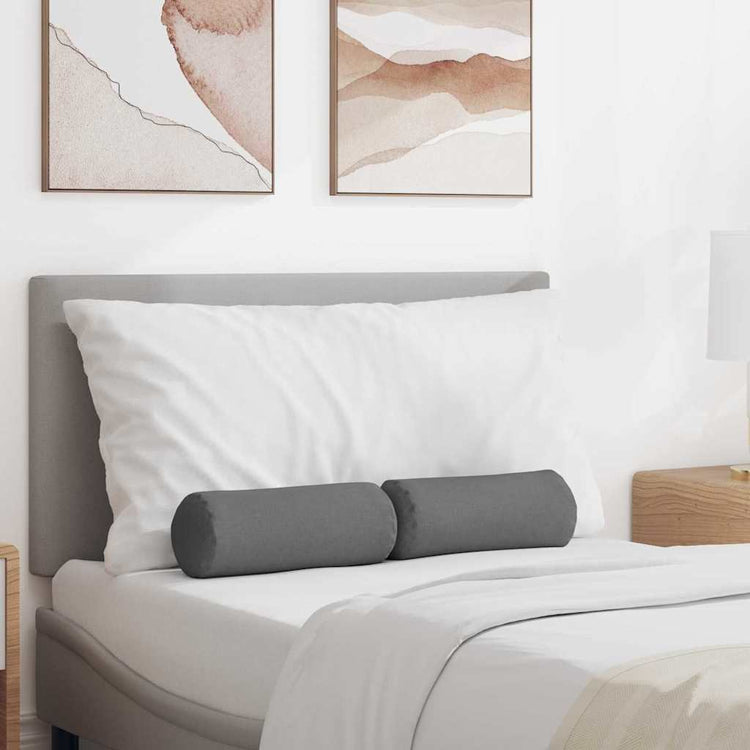 VidaXL traversins 2 pièces tissu gris foncé ø 15 x 40 cm