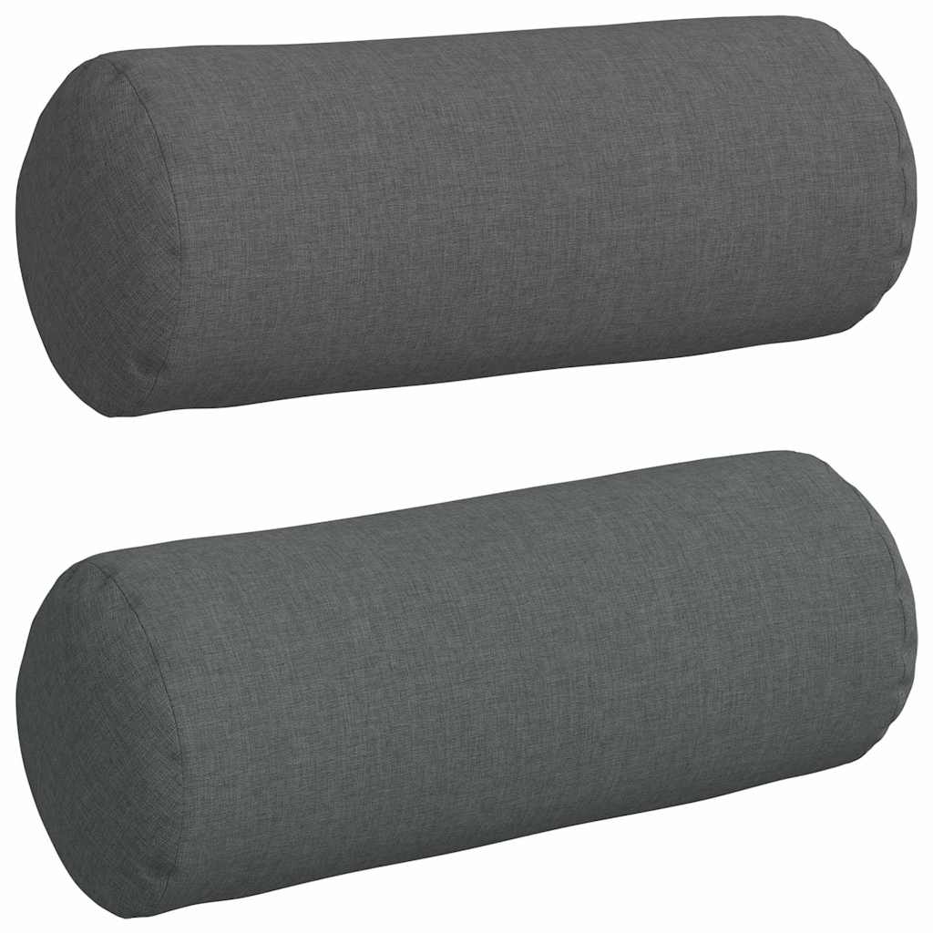 VidaXL traversins 2 pièces tissu gris foncé ø 15 x 40 cm