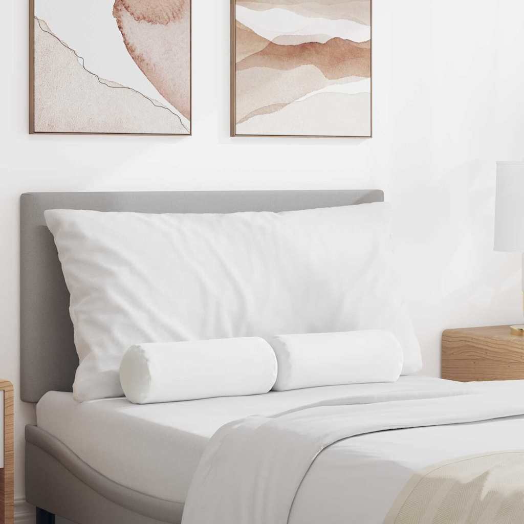 VidaXL traversins 2 pièces blanc ø 15 x 40 cm tissu