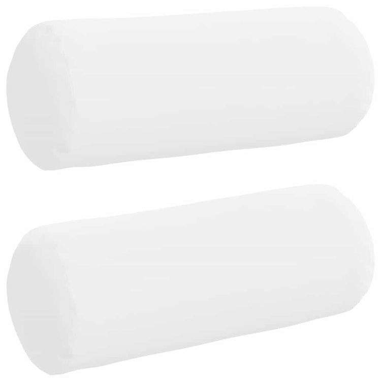 VidaXL traversins 2 pièces blanc ø 15 x 40 cm tissu