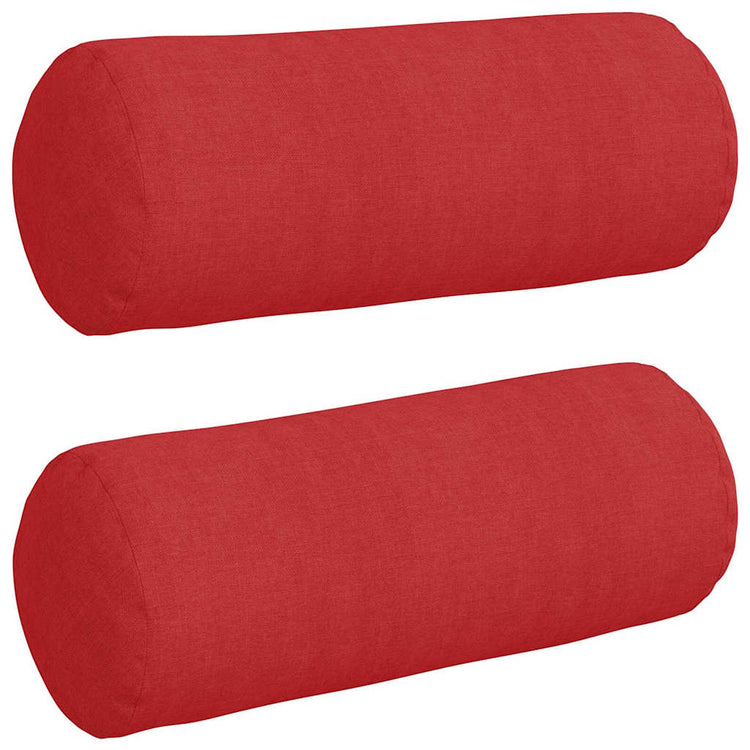 VidaXL traversins 2 pièces rouge ø 15 x 40 cm tissu