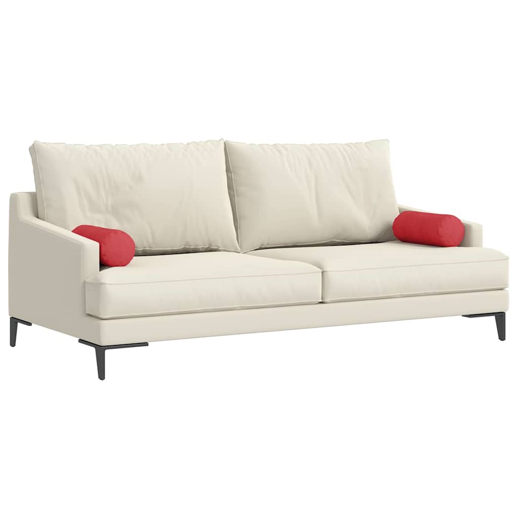 VidaXL traversins 2 pièces rouge ø 15 x 40 cm tissu