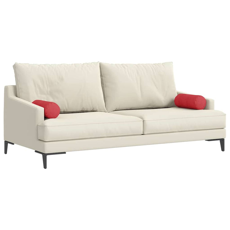 VidaXL traversins 2 pièces rouge ø 15 x 40 cm tissu